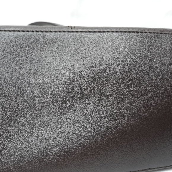 Leather Co Liz Claiborne Grandmacore Shoulder Bag Purse Dark Brown Leather 80s - Picture 5 of 14